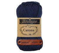 Scheepjes Catona 124 Ultramarine Premium Wolle 50g mercerisiertes Baumwollgarn für feine Häkelideen luftige Looks und stilvolle Wohnakzente mit mySearose Label