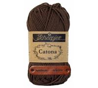 Scheepjes Catona 162 Black Coffee Premium Wolle 50g mercerisiertes Baumwollgarn für feine Häkelideen luftige Looks und stilvolle Wohnakzente mit mySearose Label