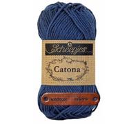 Scheepjes Catona 164 Light Navy Premium Wolle 50g mercerisiertes Baumwollgarn für feine Häkelideen luftige Looks und stilvolle Wohnakzente mit mySearose Label