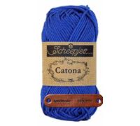 Scheepjes Catona 201 Electric Blue Premium Wolle 50g mercerisiertes Baumwollgarn für feine Häkelideen luftige Looks und stilvolle Wohnakzente mit mySearose Label