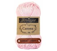 Scheepjes Catona 238 Powder Pink Premium Wolle 50g mercerisiertes Baumwollgarn für feine Häkelideen luftige Looks und stilvolle Wohnakzente mit mySearose Label