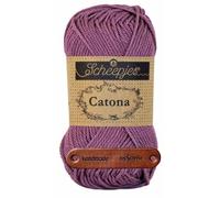 Scheepjes Catona 240 Amethyst Premium Wolle 50g mercerisiertes Baumwollgarn für feine Häkelideen luftige Looks und stilvolle Wohnakzente mit mySearose Label
