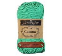 Scheepjes Catona 241 Parrot Green Premium Wolle 50g mercerisiertes Baumwollgarn für feine Häkelideen luftige Looks und stilvolle Wohnakzente mit mySearose Label