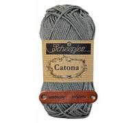 Scheepjes Catona 242 Metal Grey Premium Wolle 50g mercerisiertes Baumwollgarn für feine Häkelideen luftige Looks und stilvolle Wohnakzente mit mySearose Label