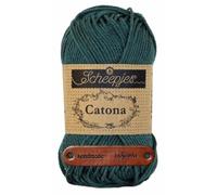 Scheepjes Catona 244 Spruce Premium Wolle 50g mercerisiertes Baumwollgarn für feine Häkelideen luftige Looks und stilvolle Wohnakzente mit mySearose Label