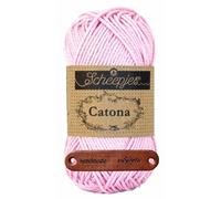 Scheepjes Catona 246 Icy Pink Premium Wolle 50g mercerisiertes Baumwollgarn für feine Häkelideen luftige Looks und stilvolle Wohnakzente mit mySearose Label