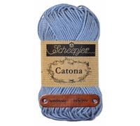 Scheepjes Catona 247 Bluebird Premium Wolle 50g mercerisiertes Baumwollgarn für feine Häkelideen luftige Looks und stilvolle Wohnakzente mit mySearose Label