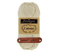 Scheepjes Catona 248 Champagne Premium Wolle 50g mercerisiertes Baumwollgarn für feine Häkelideen luftige Looks und stilvolle Wohnakzente mit mySearose Label