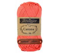 Scheepjes Catona 252 Watermelon Premium Wolle 50g mercerisiertes Baumwollgarn für feine Häkelideen luftige Looks und stilvolle Wohnakzente mit mySearose Label