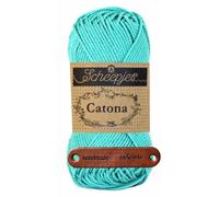 Scheepjes Catona 253 Tropic Premium Wolle 50g mercerisiertes Baumwollgarn für feine Häkelideen luftige Looks und stilvolle Wohnakzente mit mySearose Label