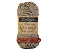 Scheepjes Catona 254 Moon Rock Premium Wolle 50g mercerisiertes Baumwollgarn für feine Häkelideen luftige Looks und stilvolle Wohnakzente mit mySearose Label