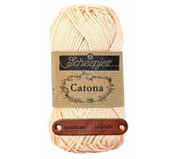 Scheepjes Catona 255 Shell Premium Wolle 50g mercerisiertes Baumwollgarn für feine Häkelideen luftige Looks und stilvolle Wohnakzente mit mySearose Label
