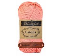 Scheepjes Catona 264 Light Coral Premium Wolle 50g mercerisiertes Baumwollgarn für feine Häkelideen luftige Looks und stilvolle Wohnakzente mit mySearose Label
