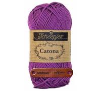 Scheepjes Catona 282 Ultra Violet Premium Wolle 50g mercerisiertes Baumwollgarn für feine Häkelideen luftige Looks und stilvolle Wohnakzente mit mySearose Label