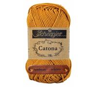 Scheepjes Catona 383 Ginger Gold Premium Wolle 50g mercerisiertes Baumwollgarn für feine Häkelideen luftige Looks und stilvolle Wohnakzente mit mySearose Label