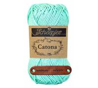 Scheepjes Catona 385 Chrystalline Premium Wolle 50g mercerisiertes Baumwollgarn für feine Häkelideen luftige Looks und stilvolle Wohnakzente mit mySearose Label