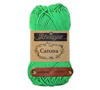 Scheepjes Catona 389 Apple Green Premium Wolle 50g mercerisiertes Baumwollgarn für feine Häkelideen luftige Looks und stilvolle Wohnakzente mit mySearose Label