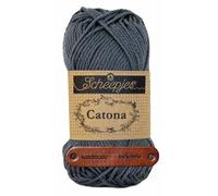 Scheepjes Catona 393 Charcoal Premium Wolle 50g mercerisiertes Baumwollgarn für feine Häkelideen luftige Looks und stilvolle Wohnakzente mit mySearose Label