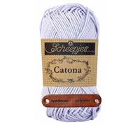 Scheepjes Catona 399 Lilac Mist Premium Wolle 50g mercerisiertes Baumwollgarn für feine Häkelideen luftige Looks und stilvolle Wohnakzente mit mySearose Label