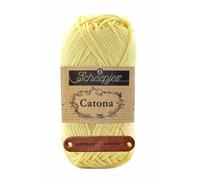Scheepjes Catona 403 Lemonade Premium Wolle 50g mercerisiertes Baumwollgarn für feine Häkelideen luftige Looks und stilvolle Wohnakzente mit mySearose Label