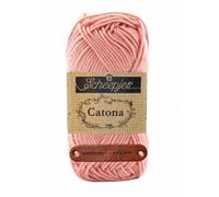 Scheepjes Catona 408 Old Rose Premium Wolle 50g mercerisiertes Baumwollgarn für feine Häkelideen luftige Looks und stilvolle Wohnakzente mit mySearose Label