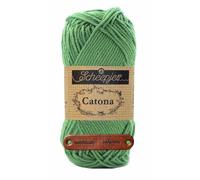 Scheepjes Catona 412 Forest Green Premium Wolle 50g mercerisiertes Baumwollgarn für feine Häkelideen luftige Looks und stilvolle Wohnakzente mit mySearose Label