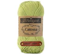 Scheepjes Catona 512 Lime Premium Wolle 50g mercerisiertes Baumwollgarn für feine Häkelideen luftige Looks und stilvolle Wohnakzente mit mySearose Label
