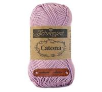 Scheepjes Catona 520 Lavender Premium Wolle 50g mercerisiertes Baumwollgarn für feine Häkelideen luftige Looks und stilvolle Wohnakzente mit mySearose Label