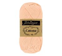 Scheepjes Catona Baumwollgarn helles lachs orange uni einfarbig, reine Baumwolle zum stricken und häkeln | 100% Baumwolle | 50g 125m (523 Sweet Mandarin)