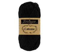 Scheepjes - Scheepjes 110 Jet Schwarz Catona Garn - 1x25g