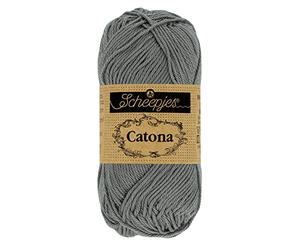 Scheepjes Catona Garn, 25 g, grau-metallic, 242