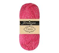 Scheepjes Catona Glanzgarn 50g - Schockierendes Pink Silber - Häkeln und Strickgarn