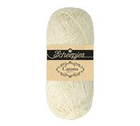 Scheepjes Catona Shine 1x50g - 105-G Bridal White & Gold Häkel- und Strickgarn