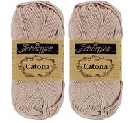 Scheepjes - Hilo Scheepjes Catona 406 suave beige - 1 x 50 g (Packung mit 2)
