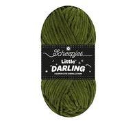 Scheepjes Little Darling 1 x 50 g Strick- und Häkelgarn, Farbton 447 Dino (grün), Polyester