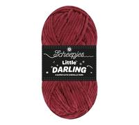 Scheepjes Little Darling Garn 50 g - 100% Polyester, Farbe 444 Beetle Rosa-Rot, 1 Knäuel