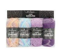 Scheepjes Little Darling Sprinkled Gradient Garn, 4 x 25 g, Farbverlauf Lol Violett/Gelb/Blau