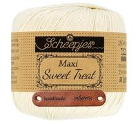 Scheepjes Maxi Sweet Treat 130 Old Lace Premium Wolle 25g für filigrane Spitzen Häkelideen zarte Dekoprojekte und feine Handarbeiten mit mySearose Label