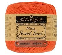 Scheepjes Maxi Sweet Treat 189 Royal Orange Premium Wolle 25g für filigrane Spitzen Häkelideen zarte Dekoprojekte und feine Handarbeiten mit mySearose Label