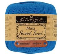Scheepjes Maxi Sweet Treat 201 Electric Blue Premium Wolle 25g für filigrane Spitzen Häkelideen zarte Dekoprojekte und feine Handarbeiten mit mySearose Label