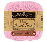 Scheepjes Maxi Sweet Treat 222 Tulip Premium Wolle 25g für filigrane Spitzen Häkelideen zarte Dekoprojekte und feine Handarbeiten mit mySearose Label