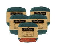 Scheepjes Maxi Sweet Treat 244 Spruce Premium Wolle 5 x 25g für filigrane Spitzen Häkelideen zarte Dekoprojekte und feine Handarbeiten mit mySearose Label