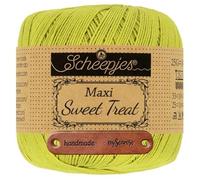 Scheepjes Maxi Sweet Treat 245 Green Yellow Premium Wolle 25g für filigrane Spitzen Häkelideen zarte Dekoprojekte und feine Handarbeiten mit mySearose Label