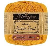 Scheepjes Maxi Sweet Treat 249 Saffron Premium Wolle 25g für filigrane Spitzen Häkelideen zarte Dekoprojekte und feine Handarbeiten mit mySearose Label