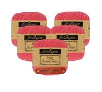 Scheepjes Maxi Sweet Treat 256 Cornelia Rose Premium Wolle 5 x 25g für filigrane Spitzen Häkelideen zarte Dekoprojekte und feine Handarbeiten mit mySearose Label