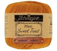 Scheepjes Maxi Sweet Treat 383 Ginger Gold Premium Wolle 25g für filigrane Spitzen Häkelideen zarte Dekoprojekte und feine Handarbeiten mit mySearose Label
