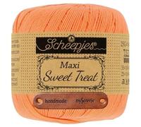Scheepjes Maxi Sweet Treat 386 Peach Premium Wolle 25g für filigrane Spitzen Häkelideen zarte Dekoprojekte und feine Handarbeiten mit mySearose Label