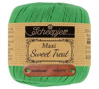 Scheepjes Maxi Sweet Treat 389 Apple Green Premium Wolle 25g für filigrane Spitzen Häkelideen zarte Dekoprojekte und feine Handarbeiten mit mySearose Label