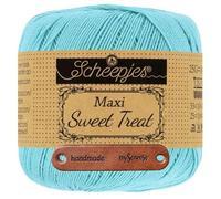 Scheepjes Maxi Sweet Treat 397 Cyan Premium Wolle 25g für filigrane Spitzen Häkelideen zarte Dekoprojekte und feine Handarbeiten mit mySearose Label