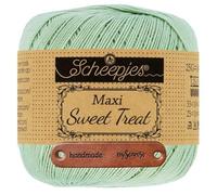 Scheepjes Maxi Sweet Treat 402 Silver Green Premium Wolle 25g für filigrane Spitzen Häkelideen zarte Dekoprojekte und feine Handarbeiten mit mySearose Label